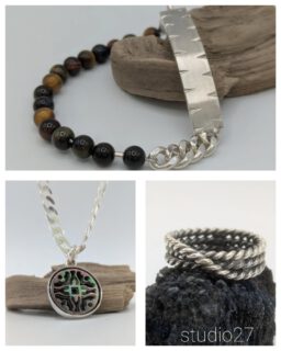 Nicht nur für Väter! 
Hochwertige Armbänder, Ketten & Ringe aus Silber, Onix, Tigerauge, Perlmutt, Leder ... von studio27 

🖤 Danke an alle Papas 🖤
#onix #silberschmuck #leder #perlmutt #schmuckdesign